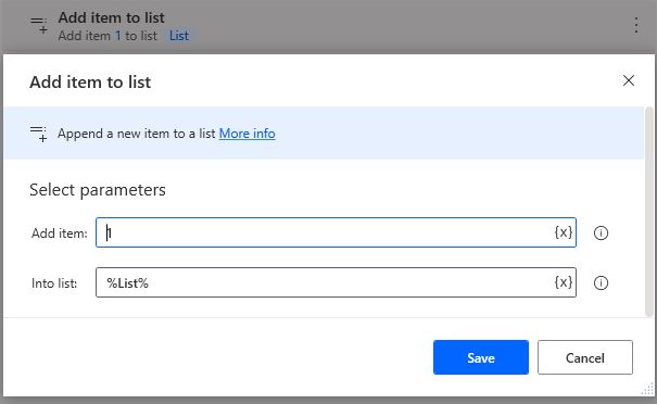 create a list and add values